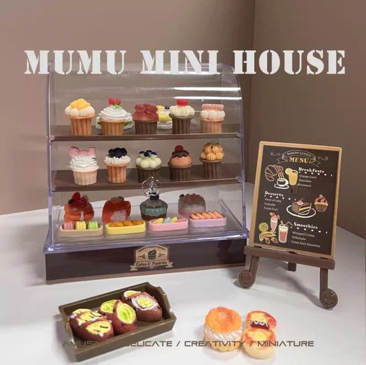 Simulation miniature toy cake cabinet mini cake ornament