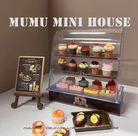 Simulation miniature toy cake cabinet mini cake ornament