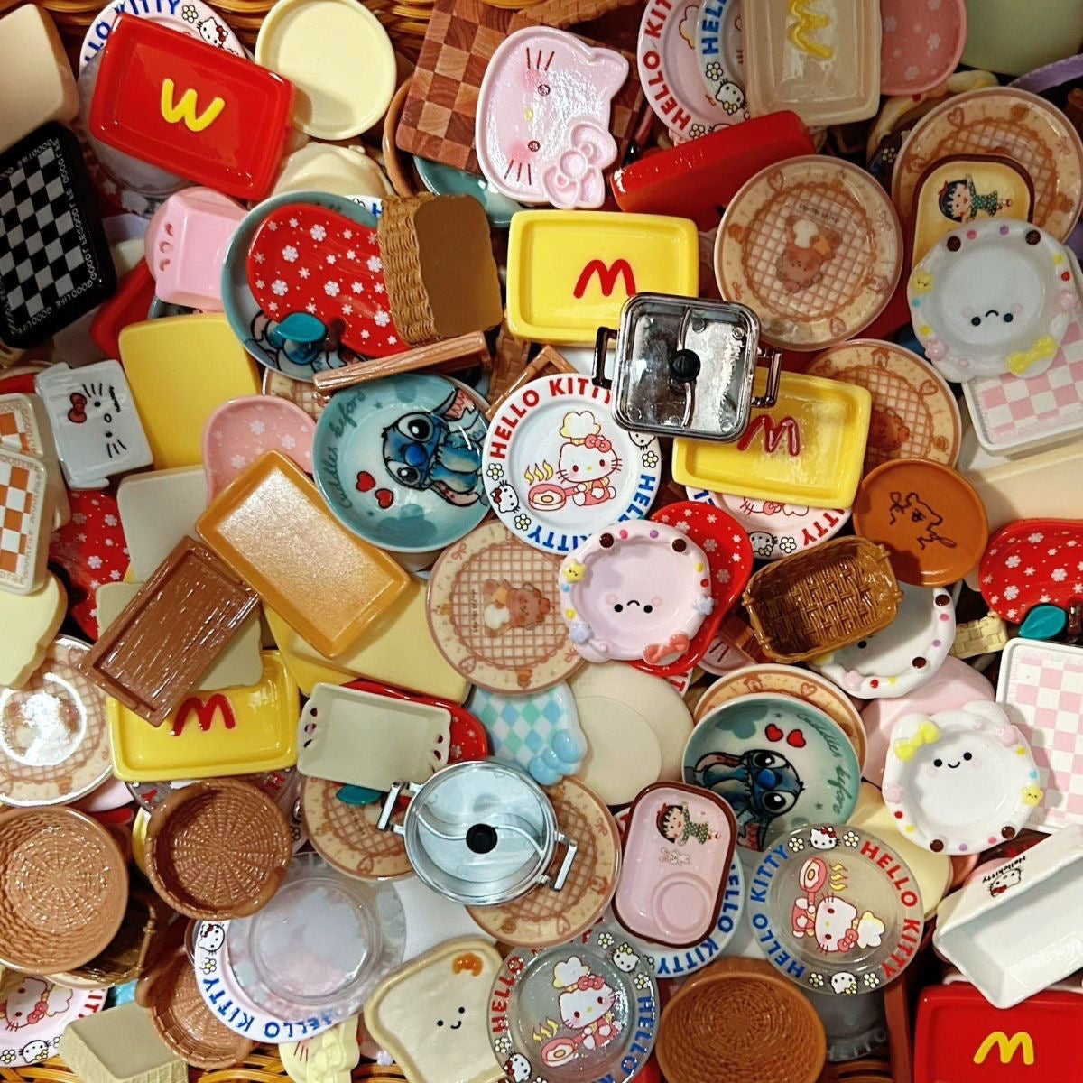 Simulation miniature food tray tableware scene ornaments DIY handmade materials
